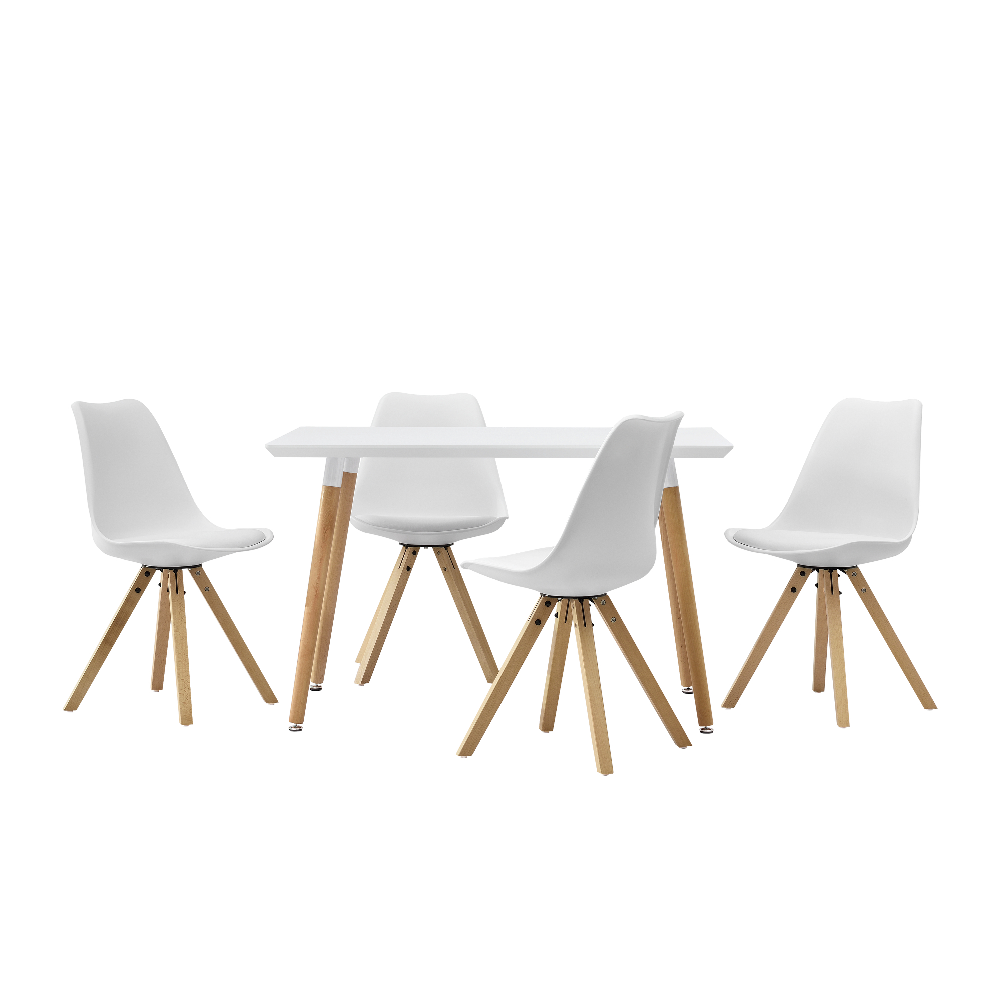en.casa® Esstisch 120x80cm mit Stühlen Küchentisch ...